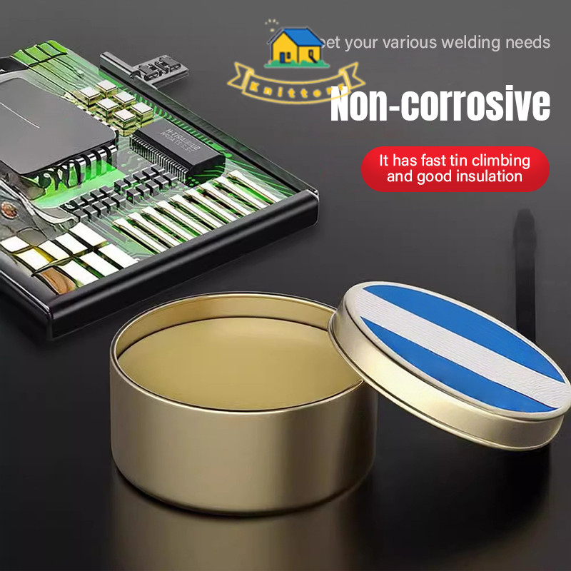 Knitterr 35g/100g ฟลักซ์ น้ำยาประสานช่วยในการบัคกรีคุณภาพดี ขนาด 100 กรัม ตลับเหล็ก