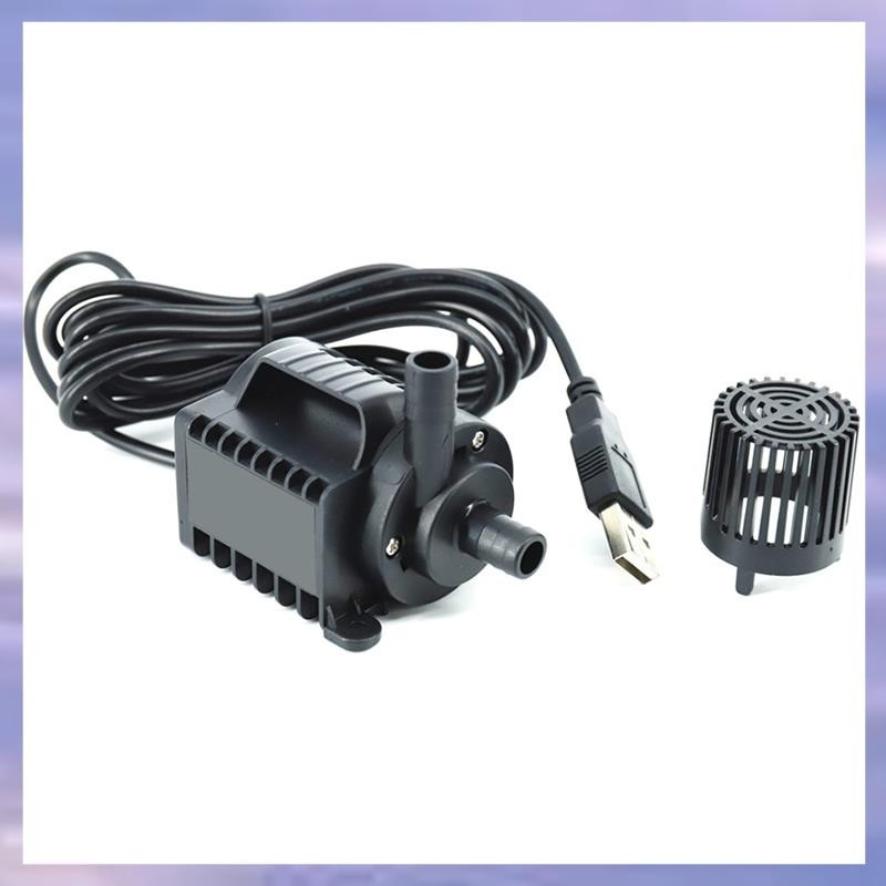 5V Submersible ปั๊มน้ํา 0-600L/H ปั๊มน้ําพุขนาดเล็ก 8 ระดับปรับ 0-7.2ft ยก USB ชาร์จสําหรับสระว่ายน้