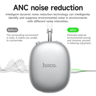 HOCO W55 Plus หูฟังBluetooth 5.4 / Aux 3.5mm ตัดเสียงรบกวน ANC แบตอึด 90 ชม. เสียงดี HiFi hc3