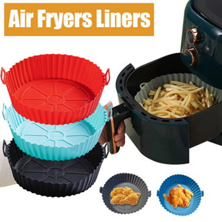 แผ่นซับหม้อทอดอากาศซิลิโคนแบบใช้ซ้ําได้,ถาดตะกร้านอนสติ๊กทรง…