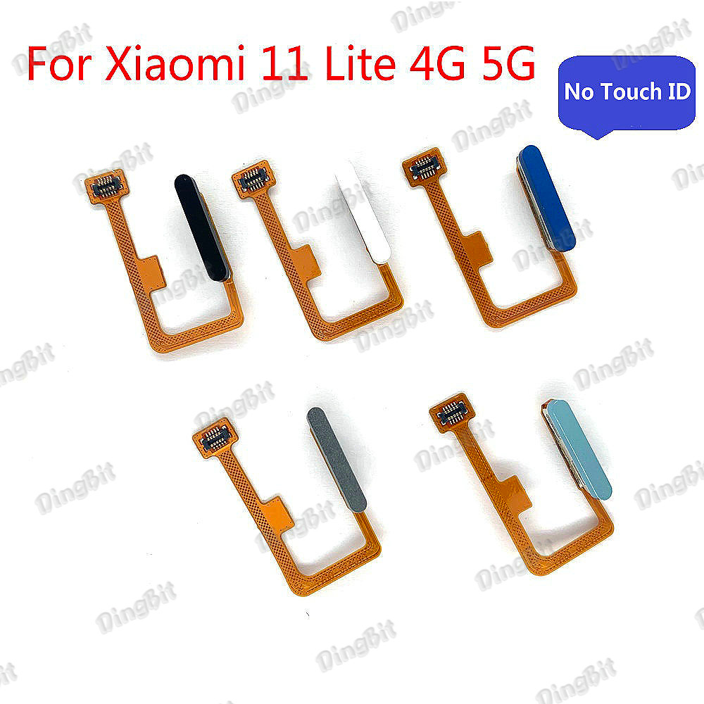 ปุ่มเปิดปิด Home Flex สําหรับ Xiaomi Mi 11 Lite กลับปุ่ม Home พร้อมสาย Flex ไม่มี Touch ID ลายนิ้วมื