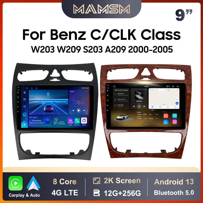 รถวิทยุสําหรับMercedes Benz C Class CLK Class W203 W209 S203 A209 W168 Android 13 เครื่องเล่นวิดีโอม