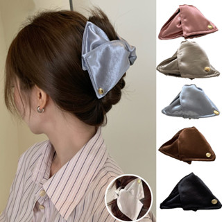 เรียบง่าย ผ้าเปลือก รูปร่างสามเหลี่ยม คว้าคลิป สาวกลับหัวฉลา…