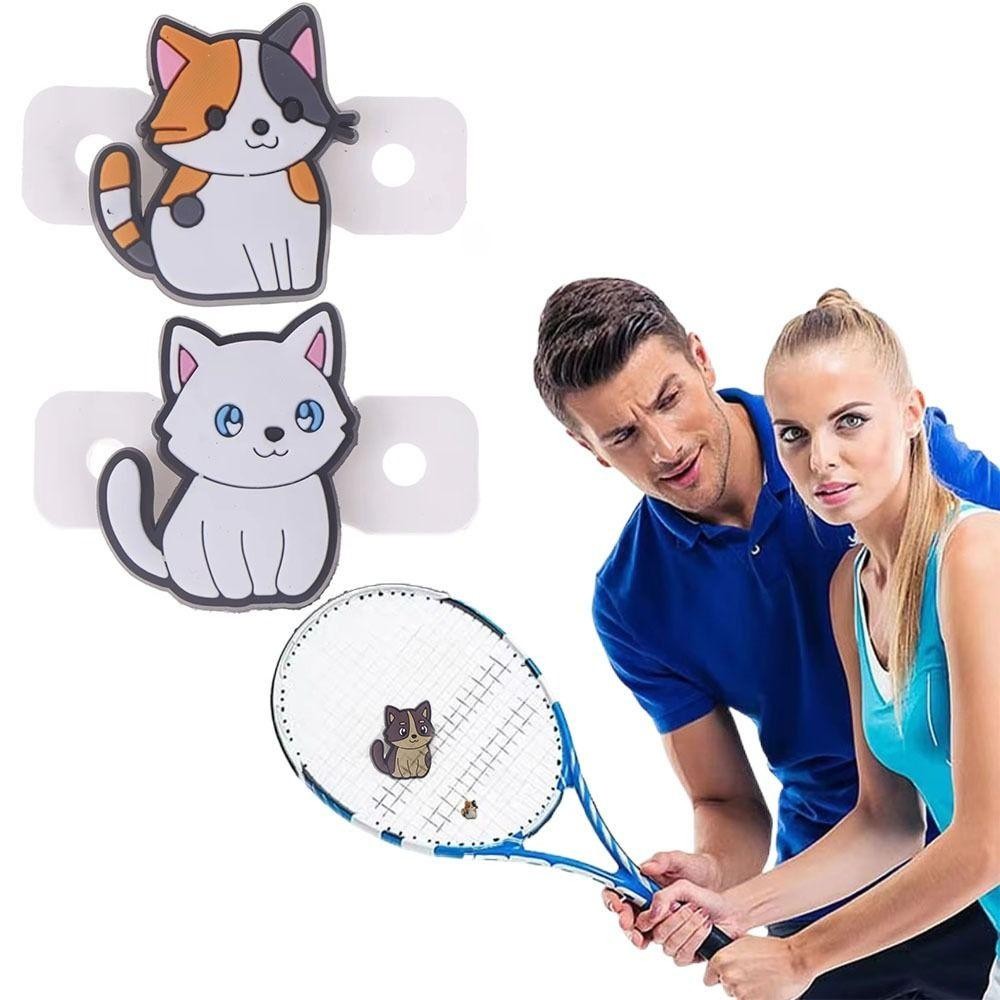 SIBAO Damper สำหรับแร็กเก็ตเทนนิส ออกแบบน่ารักเหมือนแมว มีความทนทานและทำจากซิลิโคน เพื่อลดการสั่นสะเทือน - รูปที่ 2
