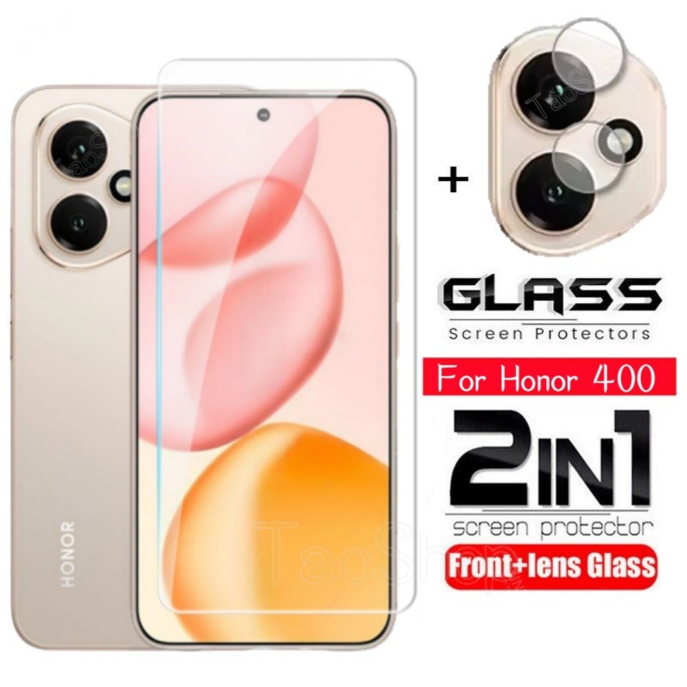2 in 1 ป้องกันหน้าจอกระจกนิรภัยฟิล์มสําหรับ Honor 400 pro Lite 400pro Honor400 pro Honor400pro Honor