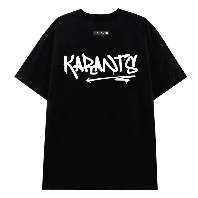 Karants เสื้อยืด Oversize Cotton เสื้อยืดผู้ชายและผู้หญิง ไม่จางหาย เย็น - KR13