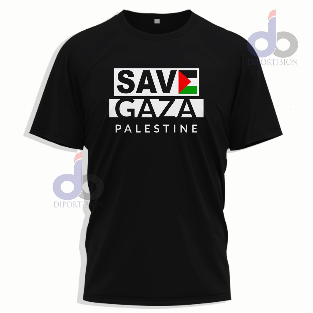Save Gaza Palestine เสื้อยืดพิมพ์ลายผ้าฝ้าย