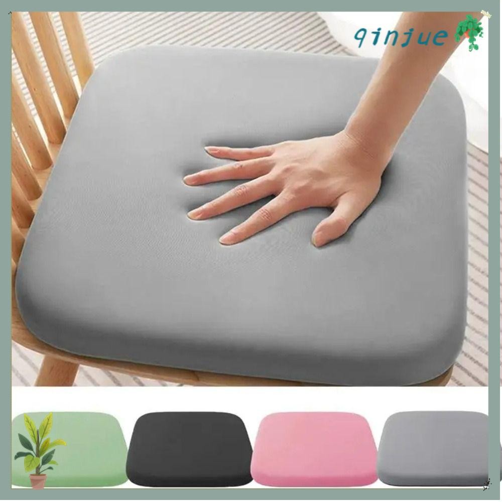 QINJUE เบาะรองนั่ง, 4 ซม.หนา Ultra Soft Office เก้าอี้ Pad,หน่วยความจําโฟม Breathable Rebound รถที่นั่ง Pad สําหรับยาวนั่ง Lumbar Support Pain Relief