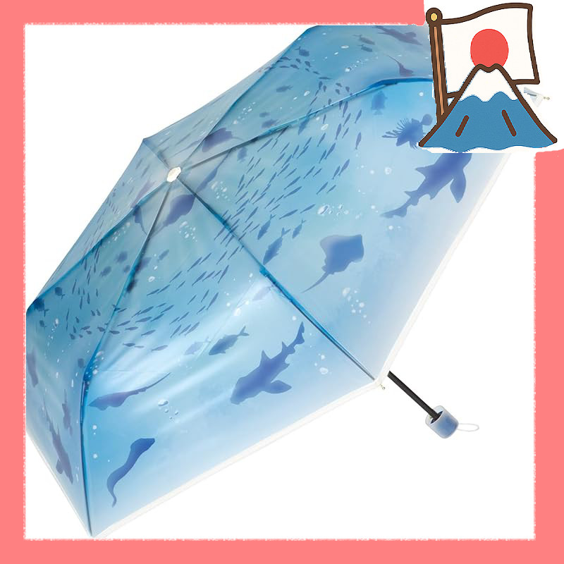 [จัดส่งจากญี่ปุ่นโดยตรง] ร่มพับ Wpc. คอลแลปกับพิพิธภัณฑ์สัตว์น้ำ Enoshima สไตล์ใส 50cm สำหรับผู้หญิง