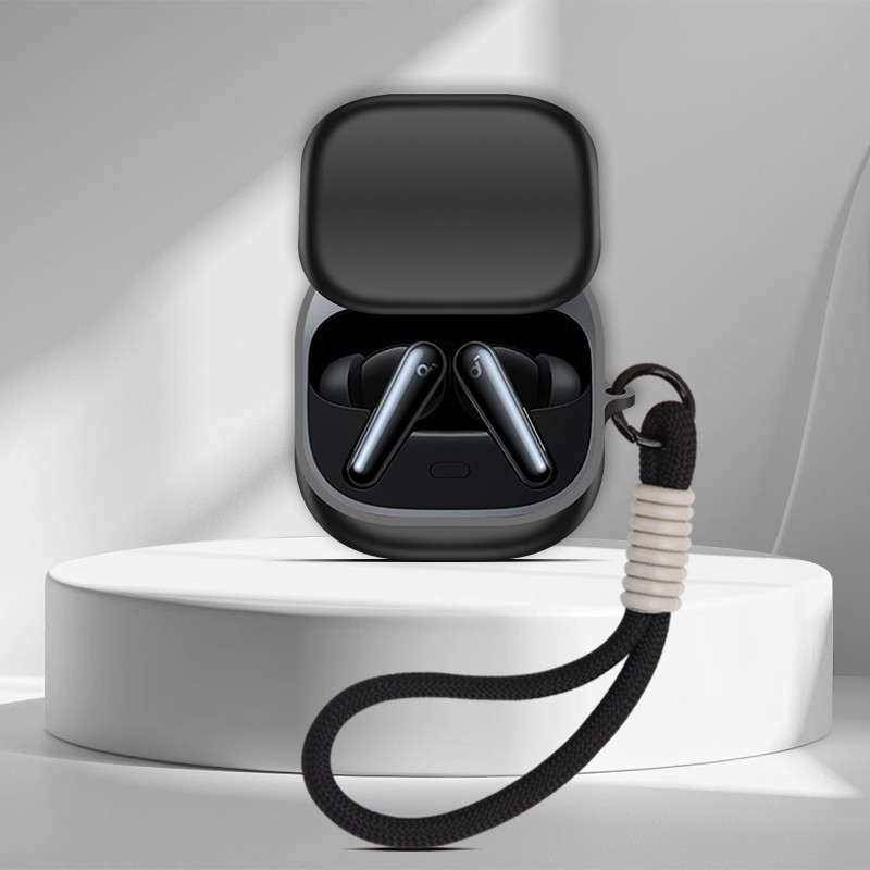 For Anker Soundcore Liberty 5 Case Cute Lanyard Soundcore Liberty 5 ANC Silicone Soft Case Shockproo