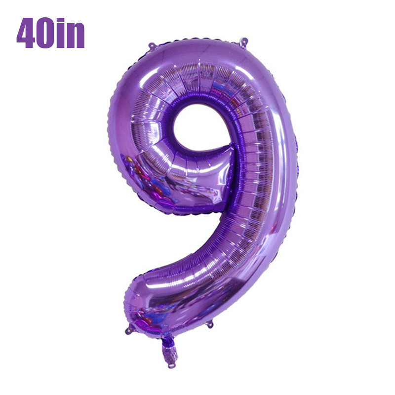 ลูกโป่งฟอยล์ตัวเลข ขนาด 40 นิ้ว ธีมสีม่วง balloon รูปที่ 6