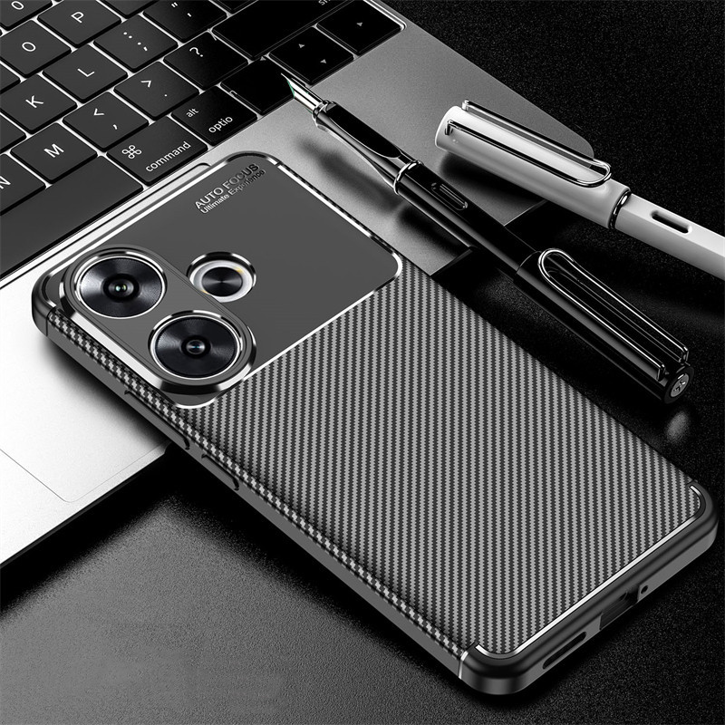 CASE XIAOMI POCO F6 F6 PRO / F5 F5 PRO / F4 / F3 SOFTCASE CARBON AUTO FOCUS SLIM FIT CASE