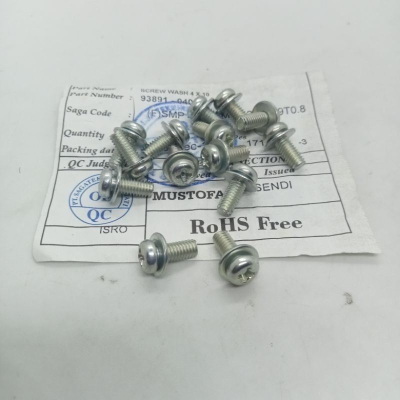 BOLT M4X12 ORIGINAL BOLT 7 M4 1 ซม.Double RING CARBURETOR BOLT ORI BOLT BoltnScrew Bekasi