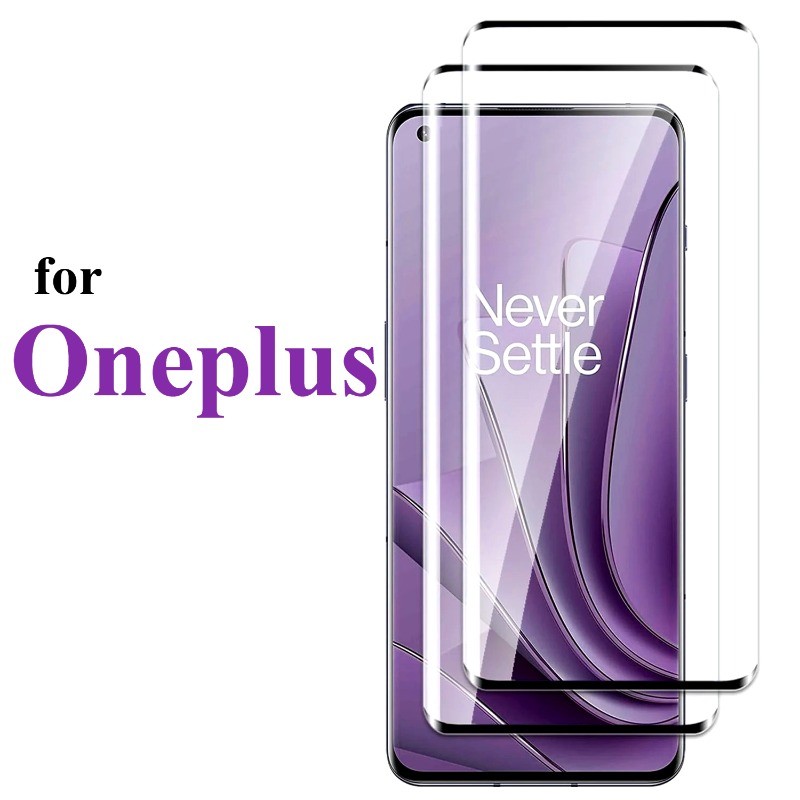 1-3 ชิ้น 9H กระจกนิรภัยสําหรับ OnePlus Ace 3 2 Pro โค้งสีดําขอบ Clear Screen Protector สําหรับ OnePl