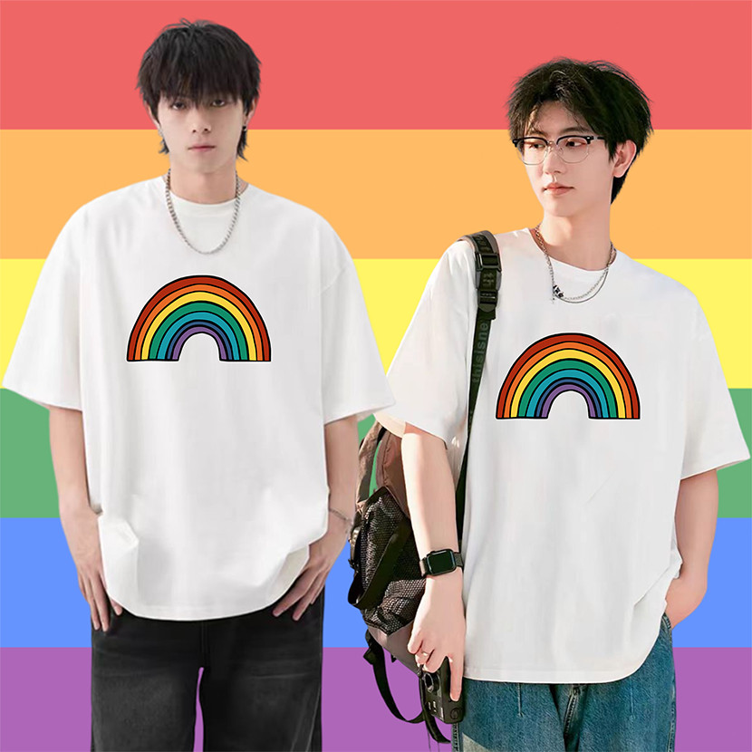 🏳️‍🌈 Pride Month🏳️‍🌈 เสื้อ  LGBT Rainbow Pride Month Gay Lesbian Bisexual Transgender ข้อเสนอพิเศษ ไม่จำกัดเพศ