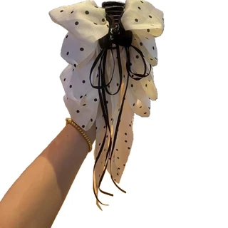 หญิง 2025 สไตล์ใหม่ High-End Feel Bow Polka Dot Clip