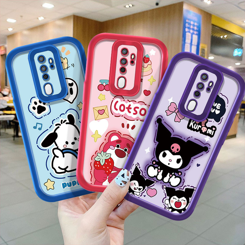 Kuromi Pochaccoสตรอเบอร์รี่หมีเคสโทรศัพท์สําหรับOPPO A5 2020 A9 2020 A1 Pro A3S A12E A7 A5S A12 A12S