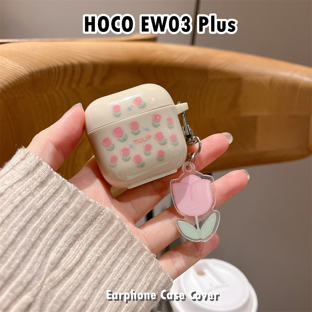 ประณีตสําหรับ HOCO EW03 Plus Case Casing Soft Silicone Simple Fresh Cartoon Headphone Case Cover