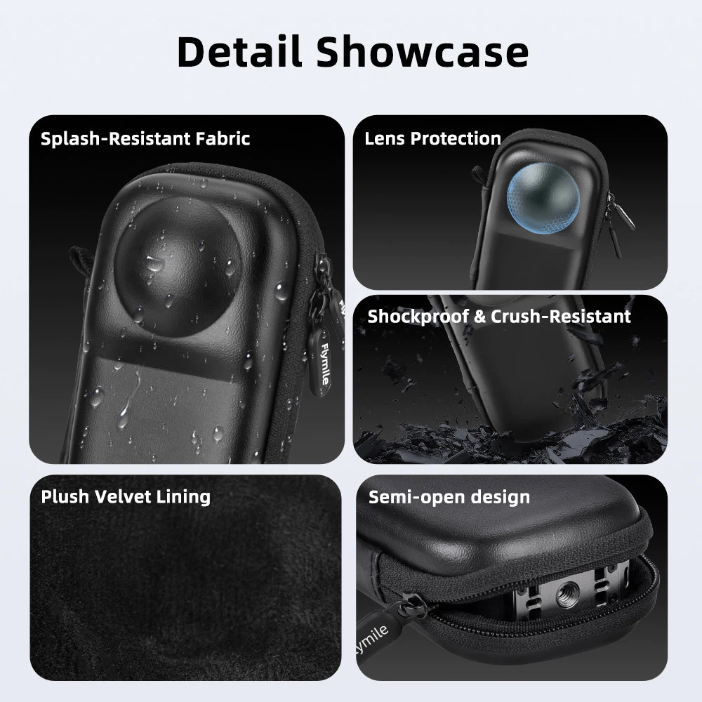 กระเป๋าเก็บของกรงกระต่าย FLYMIL สำหรับ Insta360 X5 โครงโลหะสากลพร้อมตัวล็อคพลาสติกสำหรับอุปกรณ์กล้อง thumbnail 10