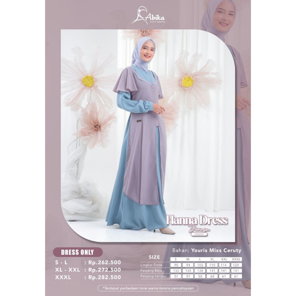 ABIKA HIJAB HANNA DRESS MOM WARDAH