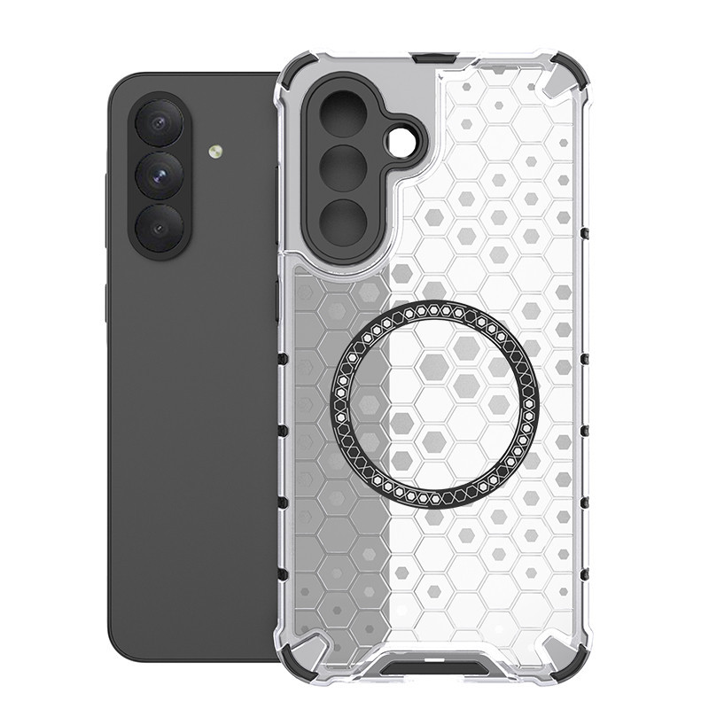 SAMSUNG Luxury Hollow การกระจายความร้อนแม่เหล็กสําหรับSamsung S25 Edge S25 Ultra S24 S23 Ultra Plus S23FE A56 A55 A36 A35 A26 A16 ไร้สายชาร์จปกแข็งกันกระแทก