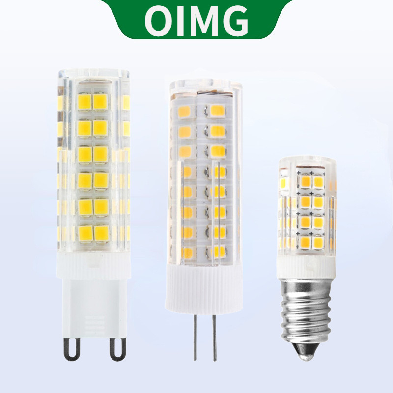 Oimg หลอดไฟ LED G9/G4/E14 5W 8W 12W หลอดไฟ LED AC 85-260V LED ข้าวโพดหลอดไฟ SMD2835 360 Beam มุมเปลี่ยน 50W 80W 120W ไฟฮาโลเจน