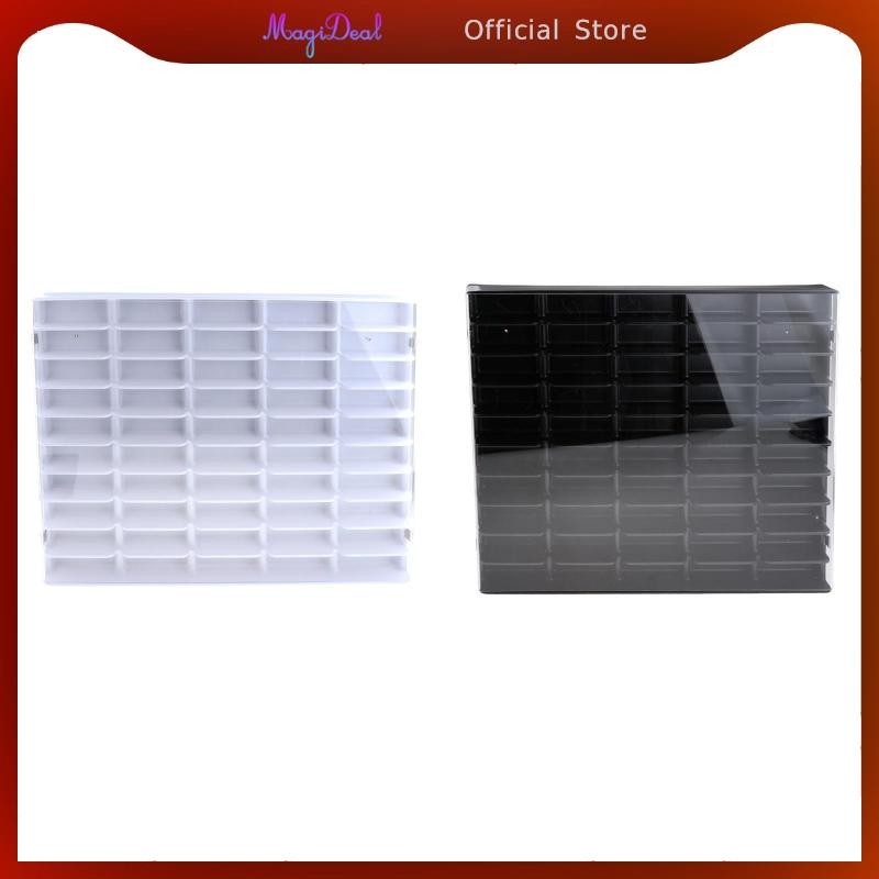 MagiDeal 1/64 Scale Diecast Display Case รุ่นตู้โชว์ชั้นวางจอแสดงผลอะคริลิคตู้เก็บชั้นวางสําหรับรถยนต์ 50 คันสําหรับรุ่นรถ