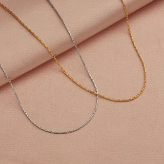 Love2Self X204 Minimalist 1 มม.สร้อยคอโซ่บางสําหรับผู้หญิง Non Tarnish สแตนเลสผู้หญิงสร้อยคอไม่ซีดจาง