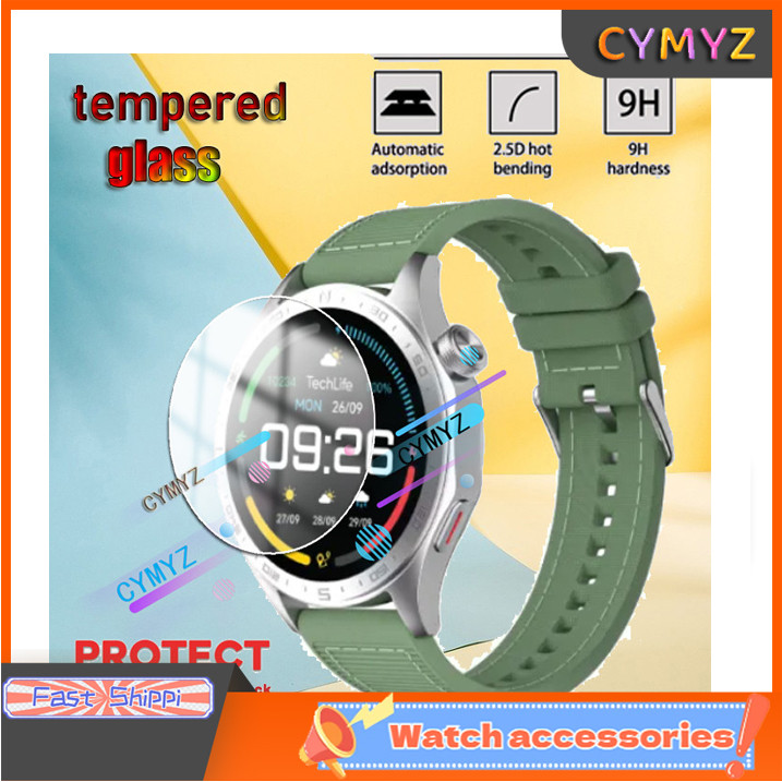 Techlife Smart Watch P1 ฟิล์ม 9H กระจกนิรภัยป้องกันหน้าจอฟิล์มใสสําหรับ Techlife Smart Watch P1 ป้อง