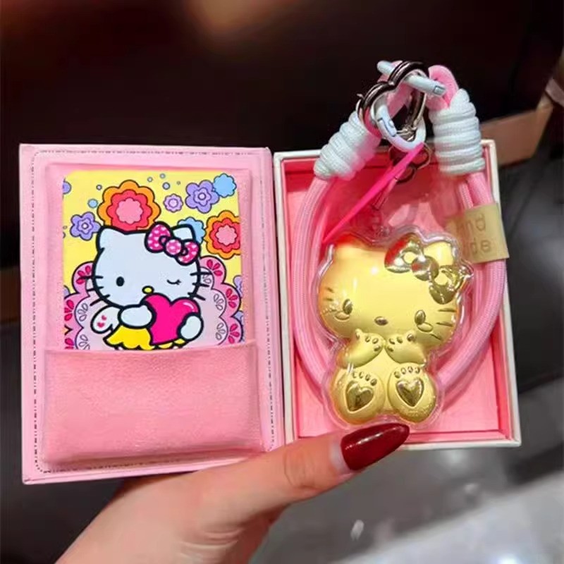 ของขวัญนำโชคทองคำบริสุทธิ์ 999 Hello Kitty Hello KT Cat สายโทรศัพท์ สายพวงกุญแจ กระเป๋าจี้