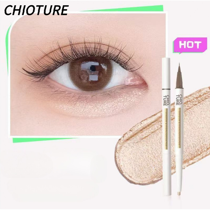 CHIOTURE Double-Headed Highlighted Aegyo SALPENCIL Shadow & Brightening Multi-Purpose Natural Waterproof ง่ายต่อการสี