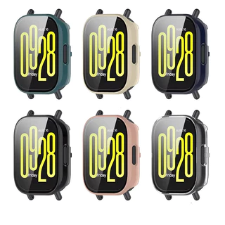 สายซิลิโคน+PC กรณี for Redmi Watch 5 Active / 5 Lite ร้อยข้อมือยางกระจกนิรภัยหน้าจอป้องกันกันชนอุปกรณ์เสริม