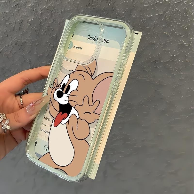 ออกแบบตลก Jerry การ์ตูนป้องกันกรณีสําหรับ iPhone 13 12 14 16 15 11 11PRO 12PRO 16PROMAX 12PROMAX 13P