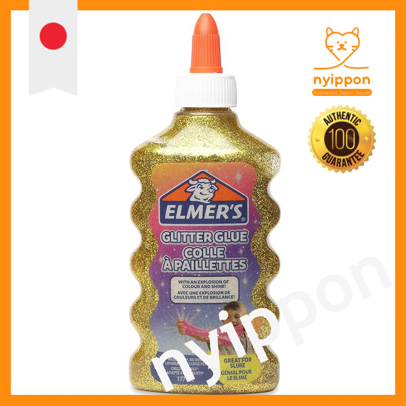 ELMER'S Glitter Glue - Gold, 177ml, Multi-Purpose Slime Adhesive