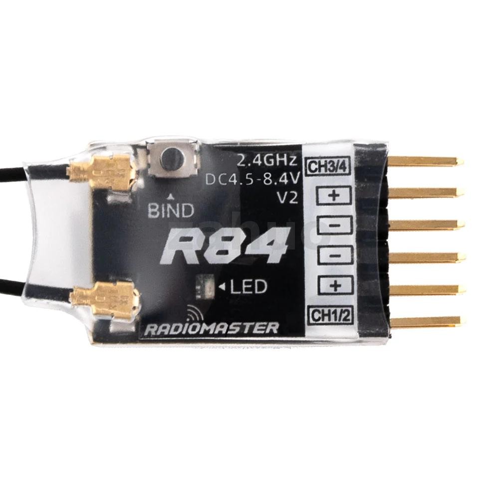 Radiomaster R84 V2 4CH ใช้งานร่วมกับ PWM RC Receiver สําหรับ Frsky D8 D16 SFHSS Radiomaster TX12 T16S เครื่องส่งสัญญาณ