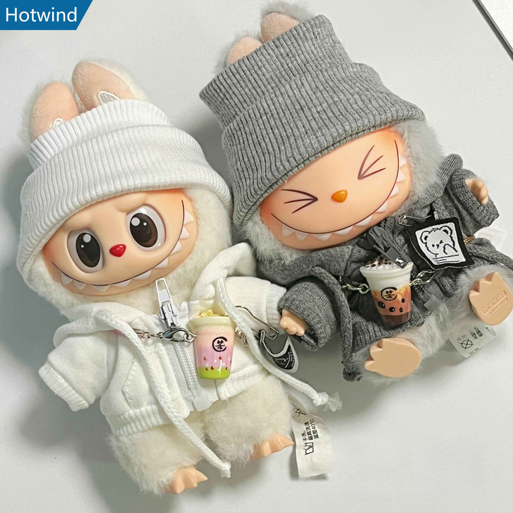 HW1 (ไม่มีตุ๊กตา) สําหรับ labubu v1/v2/v3 Casual HoodieDoll เสื้อผ้าแฟชั่นเสื้อกันหนาวแจ็คเก็ตน่ารักชุดของขวัญสําหรับตุ๊กตาอุปกรณ์ตกแต่ง
