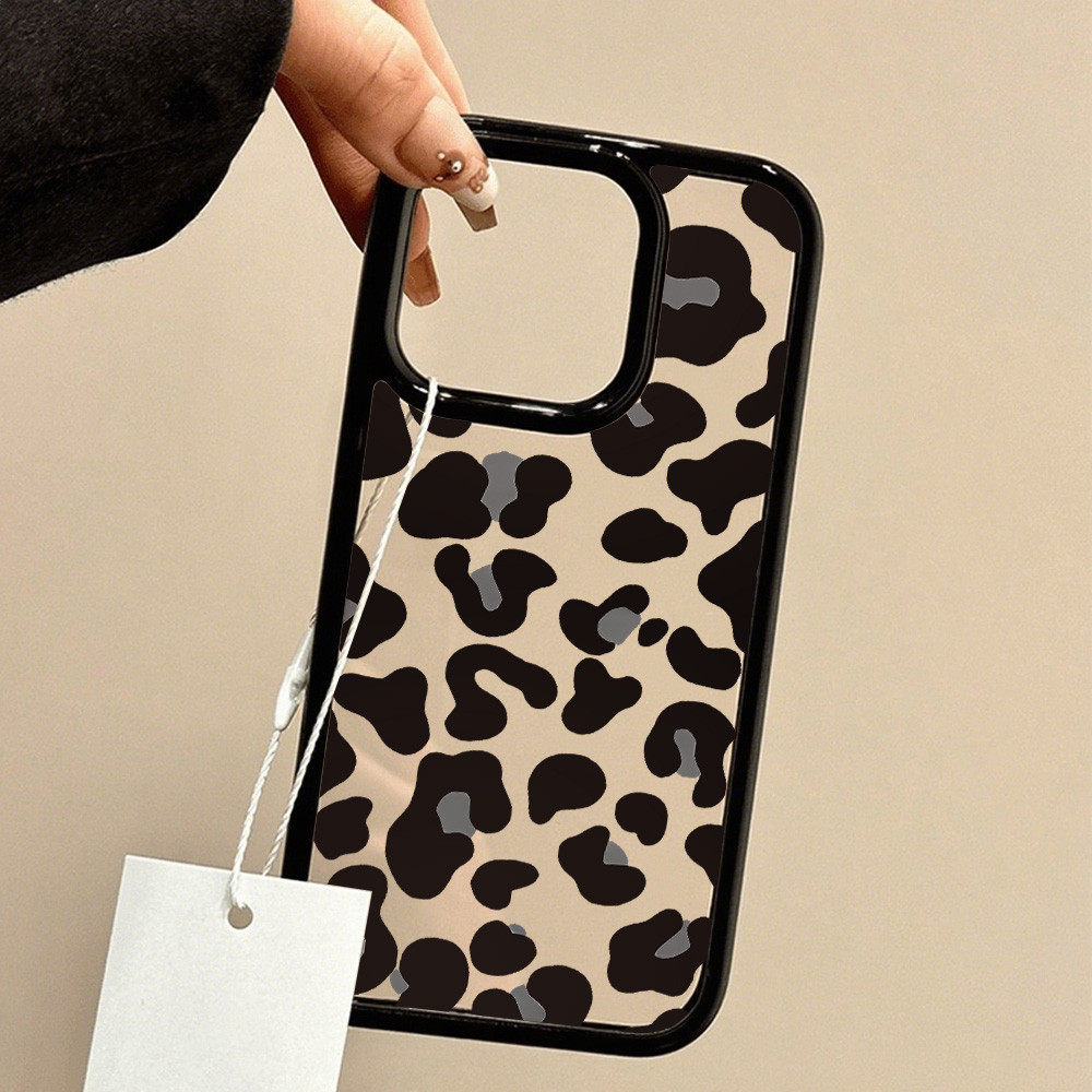 Case เคส iPhone 11 13 15 17 Air 14 12 16 Pro Max เคสไอโฟน11 16pro Leopard เคสโทรศัพท์มือถือกันกระแทกป้องกันสีเหลือง