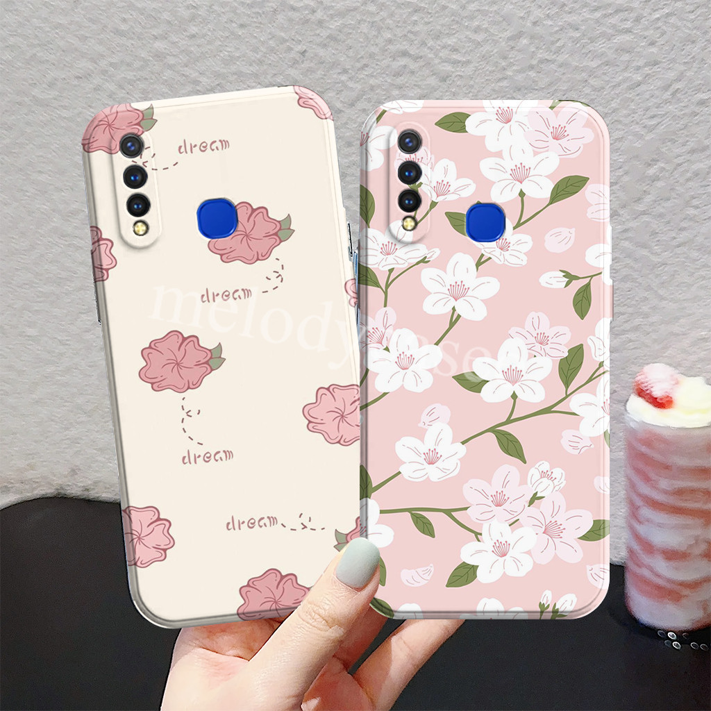 Vivo Y17 Y15 Y12 Y12i Y11 Y19 Z1 Pro Y16 Soft Case Floral Motif - Tpu Silicone - Custom - Girl Casin