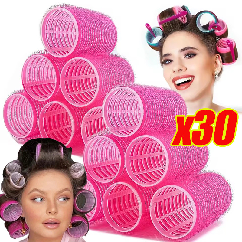 10/20/30 ชิ้น Lazy Self Grip ลูกกลิ้งผม - ผู้หญิง Heatless Hair Curlers เครื่องมือจัดแต่งทรงผม DIY