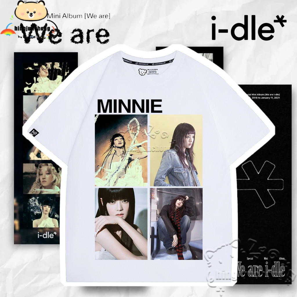 I-DLE Tshirt (G)I-DLE Tshirt I-dle (ไอบัพ) 8th Mini Album [เราเป็น] เสื้อยืด Minnie Photo Four Palac