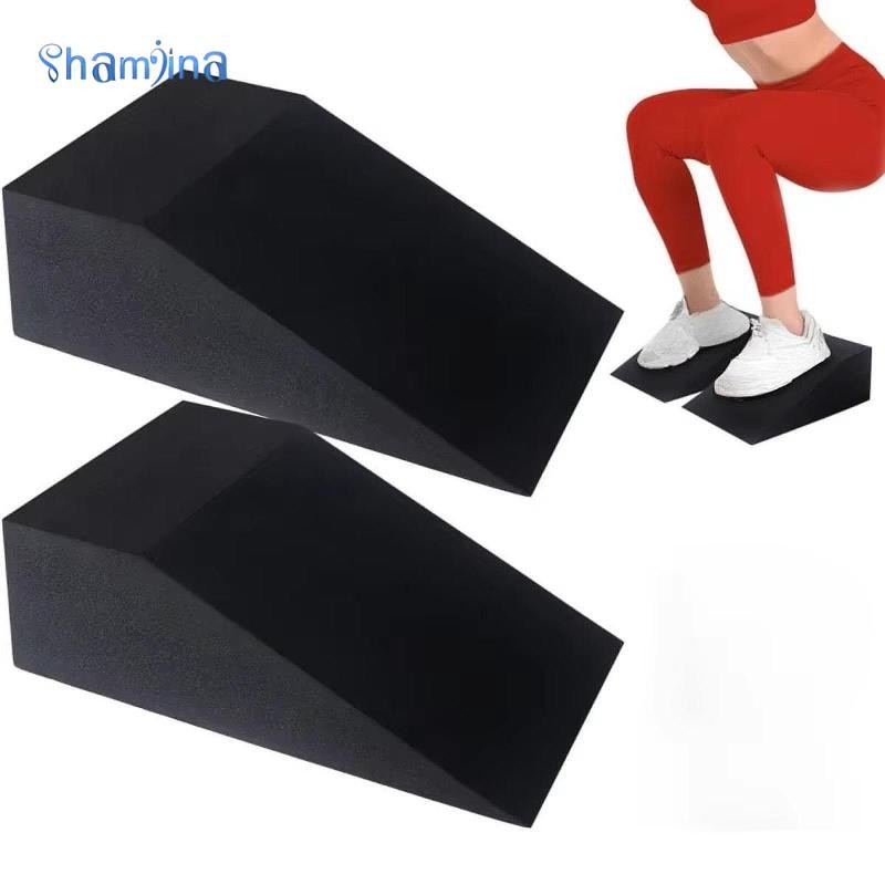 [Shamjina] 2 ชิ้น Squat Wedge Block เท้ากระดานเอียงอุปกรณ์เสริมโยคะ Balancing ฝึกโยคะ