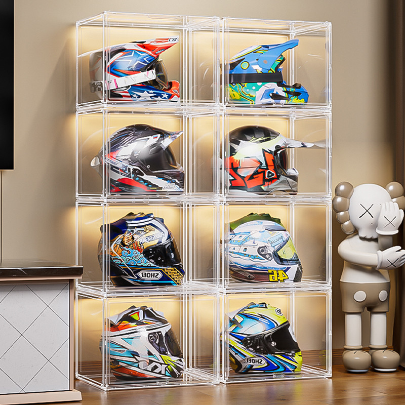 ตู้ใส กล่องใสเก็บของ กล่องเก็บของที่เก็บกระเป๋า กล่องเก็บหมวกกันน็อคมอเตอร์ไซค์ตู้พลาสติกกล่องเก็บของ