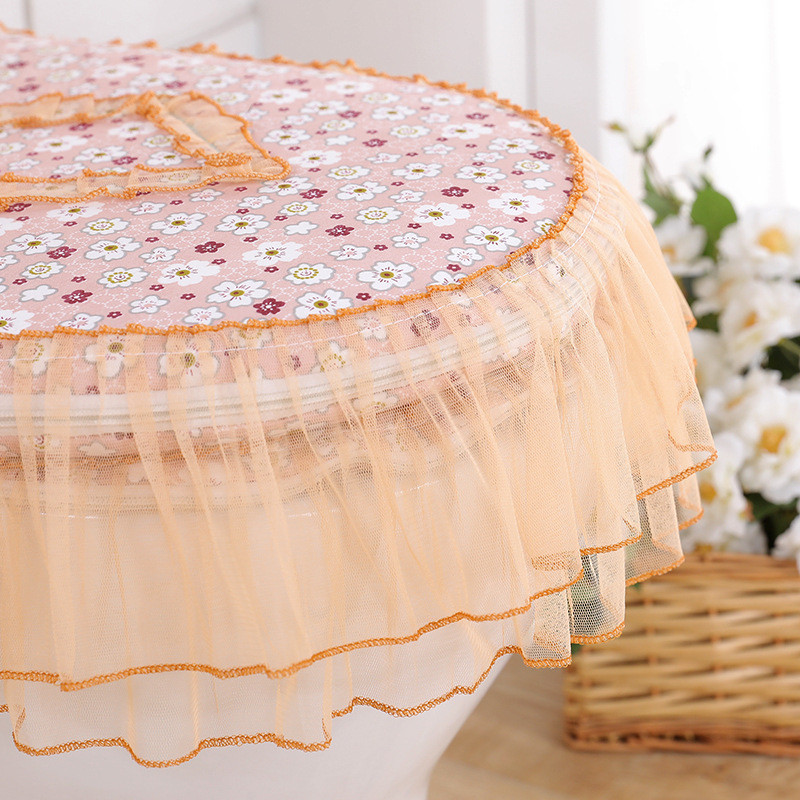 เบาะรองนั่งชักโครกชุดสามชิ้นในครัวเรือนซิปฝาครอบกันฝุ่น - รูปที่ 5