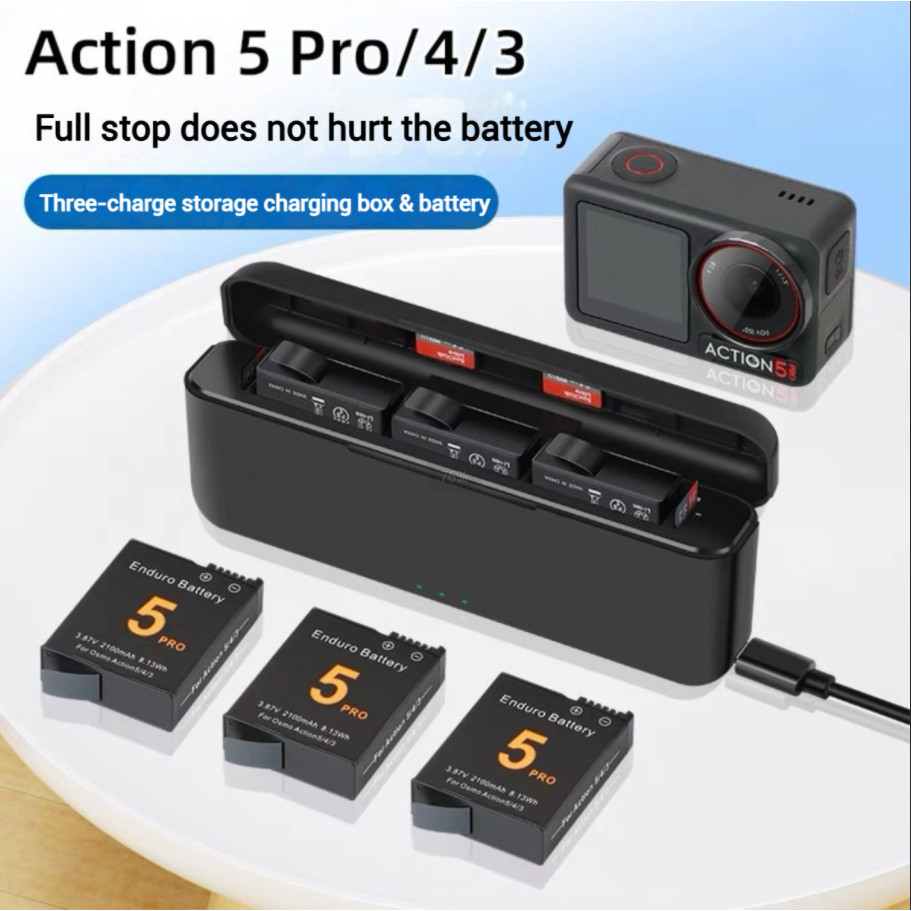 สําหรับ DJI Osmo 360/Action 6/5 Pro Action 4 3 แบตเตอรี่ รูปที่ 2