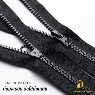 HA ซิปเสื้อ กระเป๋า ซิปเรซิน ทนต่อการสึกหรอ ดึงมือเรียบ ยิ่งใช้ยิ่งเนียน 1 ชิ้น black zipper
