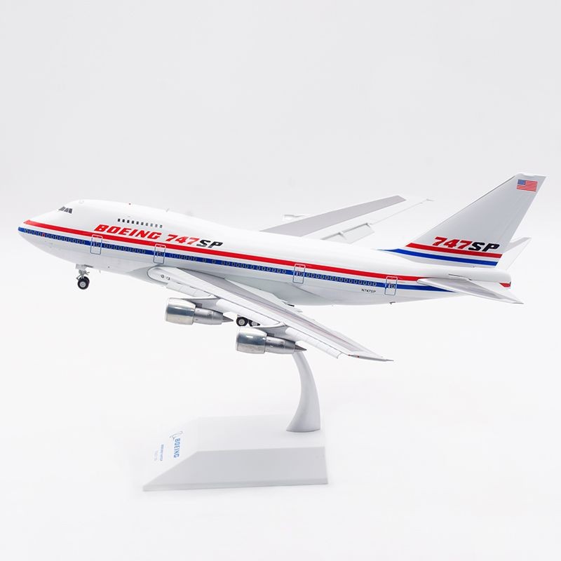 Jcwings 1: 200 โบอิ้งโรงงานเดิม B747SP N747SP Lapel Alloy เครื่องบินรุ่น