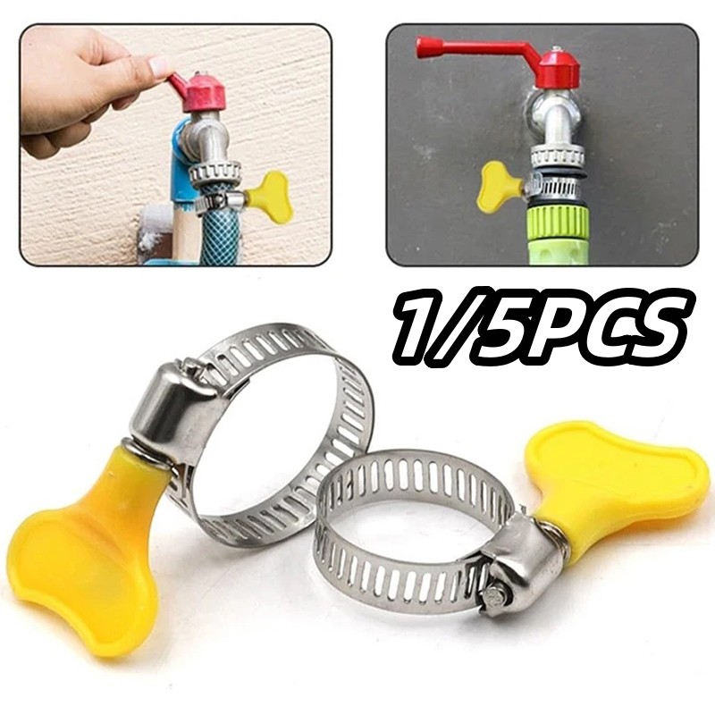 1/5 ชิ้นสแตนเลสจับท่อ Clamp Circular Air ท่อน้ําการใช้ท่อคลิป Fasteners Clamps
