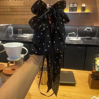 หญิง 2025 สไตล์ใหม่ High-End Feel Bow Polka Dot Clip