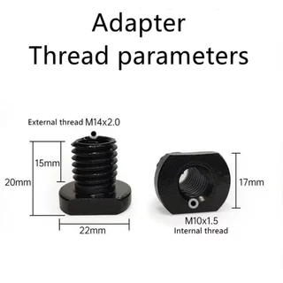 อะแดปเตอร์แปลงเกลียวเครื่องเจียร M10 เป็น M14 M16 อ่ะไหล่สําหรับเครื่องเจียรมุม ติดตั้งง่าย เปลี่ยนเร็ว