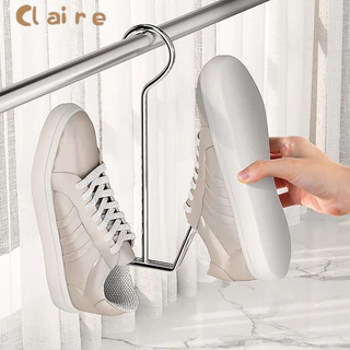 COD ไม้แขวนตากรองเท้าสแตนเลส แขวนรองเท้า ถุงเท้า Claire